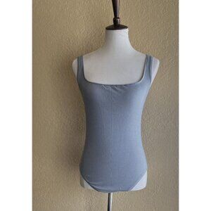 Skims Cotton Ribbed Sleeveless Bodysuit Pacific Size 3X